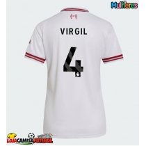 Camisa de Futebol Liverpool Virgil van Dijk #4 Equipamento Secundário Mulheres 2026-27 Manga Curta